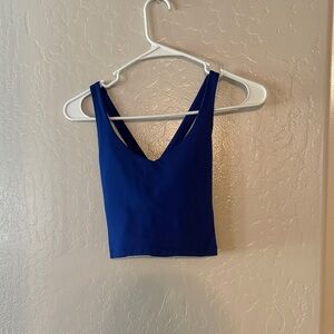 Hollister Royal Blue V-Neck Crop Tank